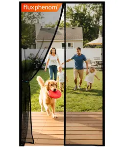 Flux Phenom Magnetic Screen Door – Automatic Close, Keeps Bugs Out, Pet & Kid Friendly, 38x82